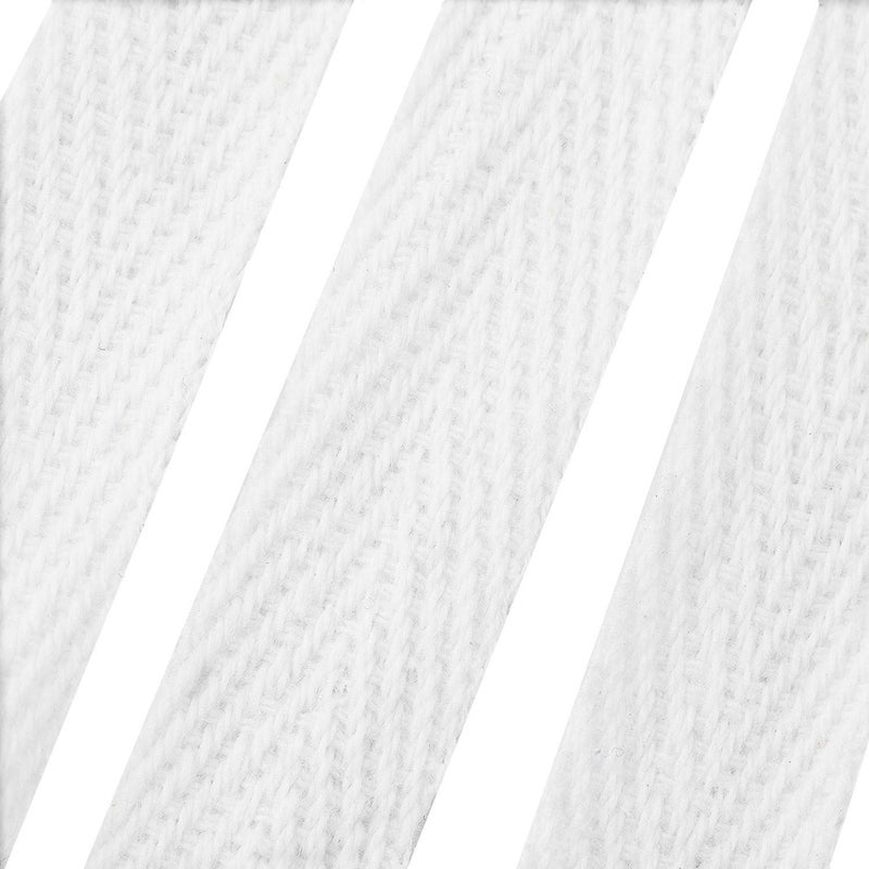 Abbaoww 50 Yards Cotton Twill Tape Ribbon 1 Inch, Soft Natural Webbing Tape Herringbone Tape for Sewing DIY Craft, White - Image 2